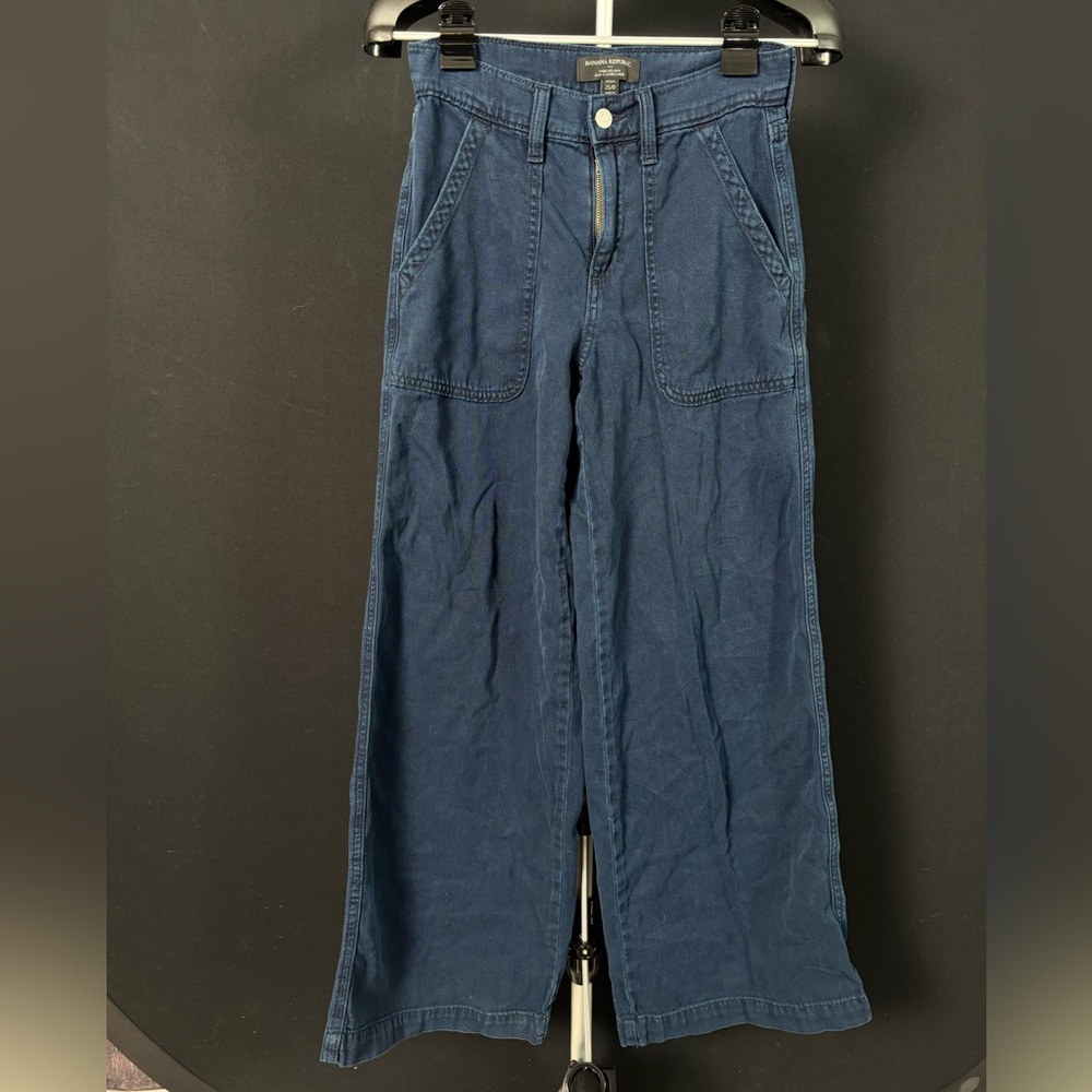 Banana Republic Navy Wide-Leg Jeans